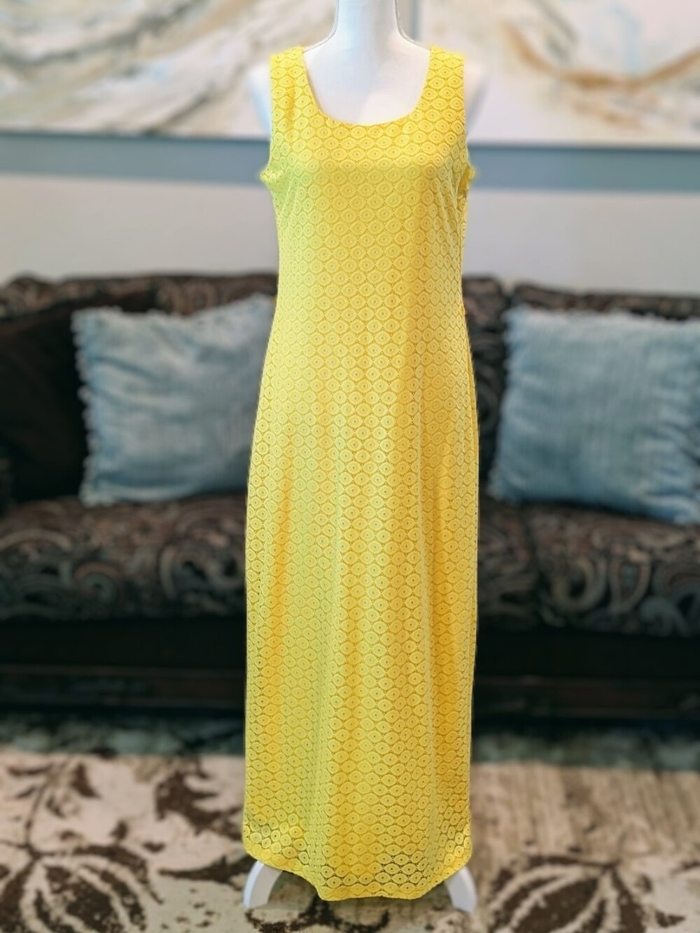 Yellow Sleeveless Maxi Dress